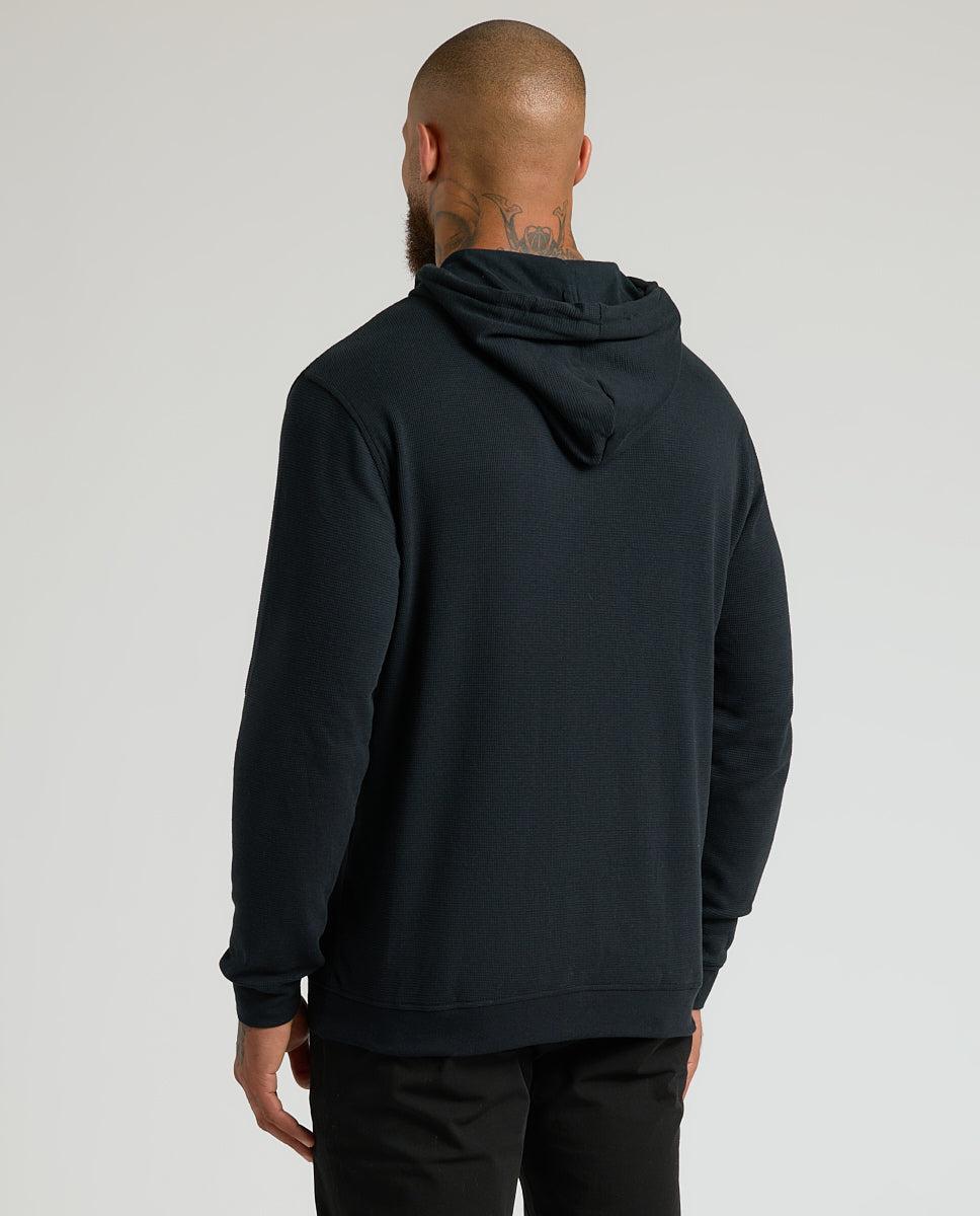 Black Waffle Hoodie Product Image