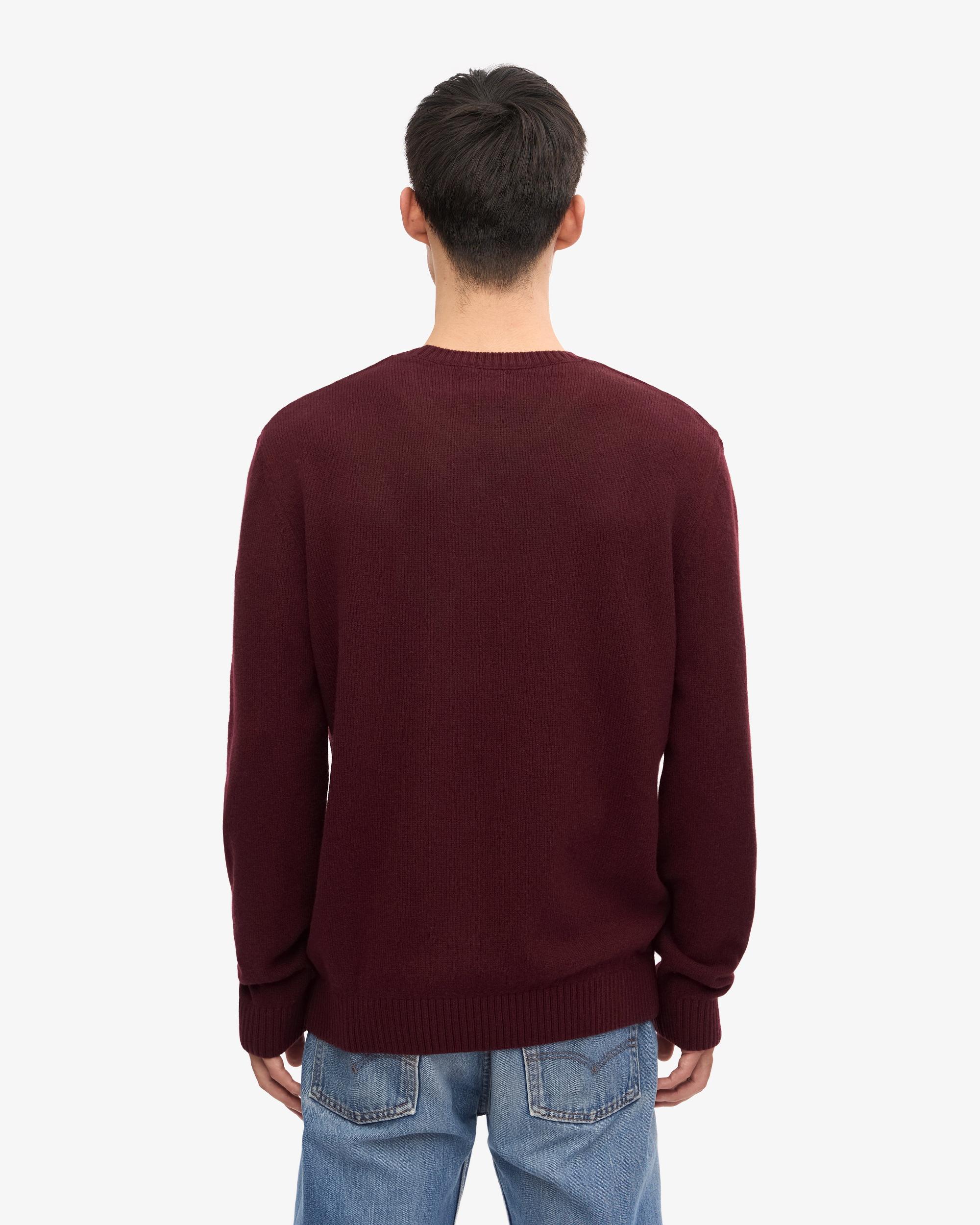 Classic Merino Wool Crew - Oxblood Red Product Image