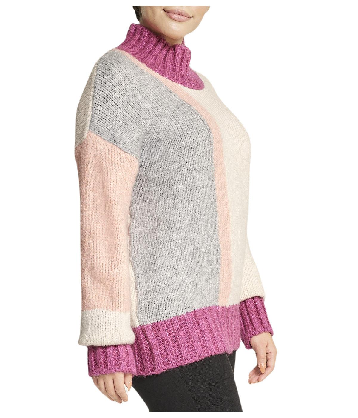 Color Block Tunic Sweater Product Image