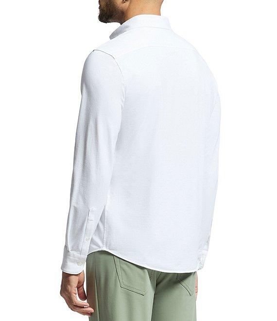 Psycho Bunny Jackson Classic Fit Stretch Knit Spread Collar Solid Dress Shirt Product Image