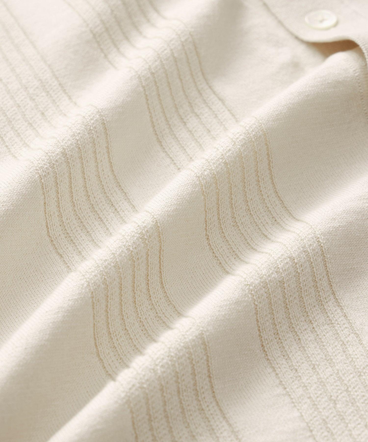 Cropped Silk-Cotton Sweater Polo Product Image