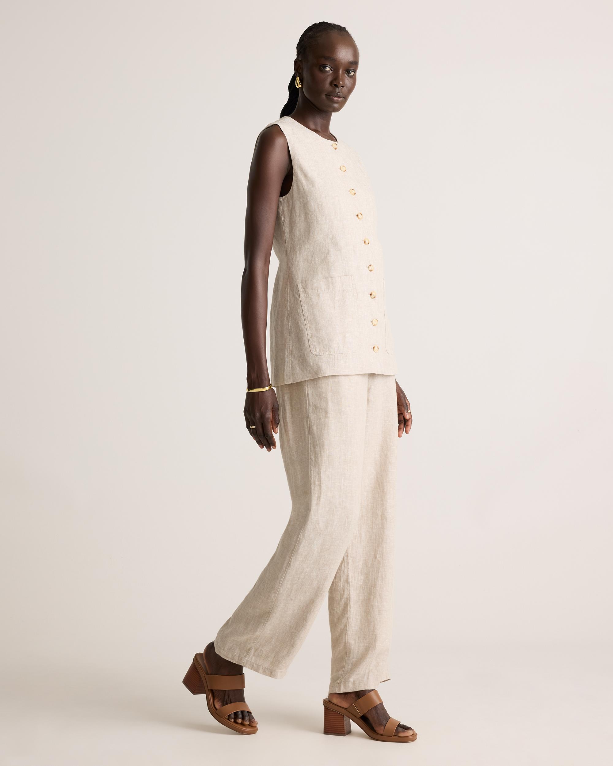 Quince | Women's 100% European Linen Longline Vest Product Image