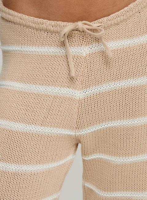 Read Your Mind Knit Pant Cream Stripe Product Image