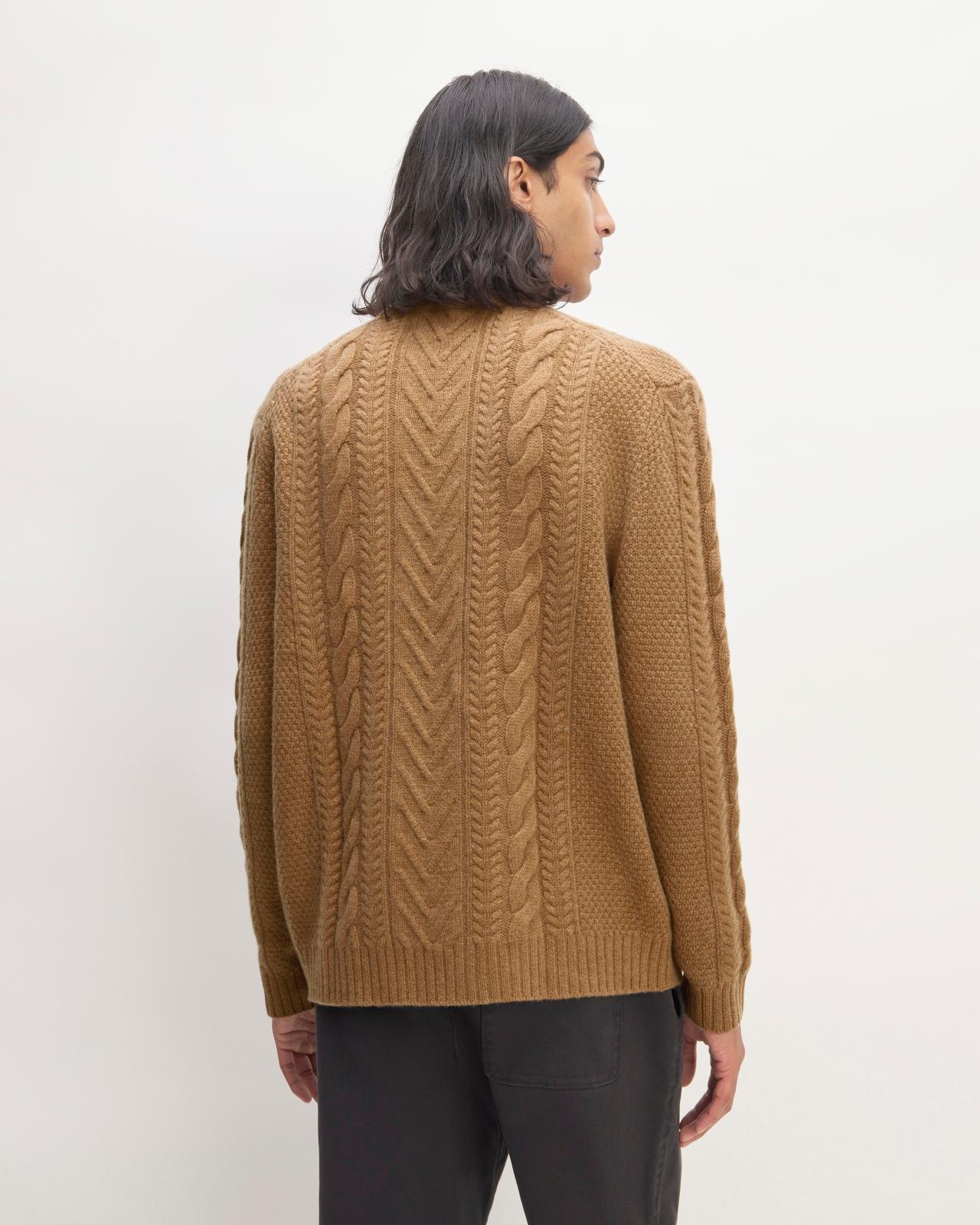 Mens Felted Merino Cable-Knit Crew Sweater by Everlane Product Image