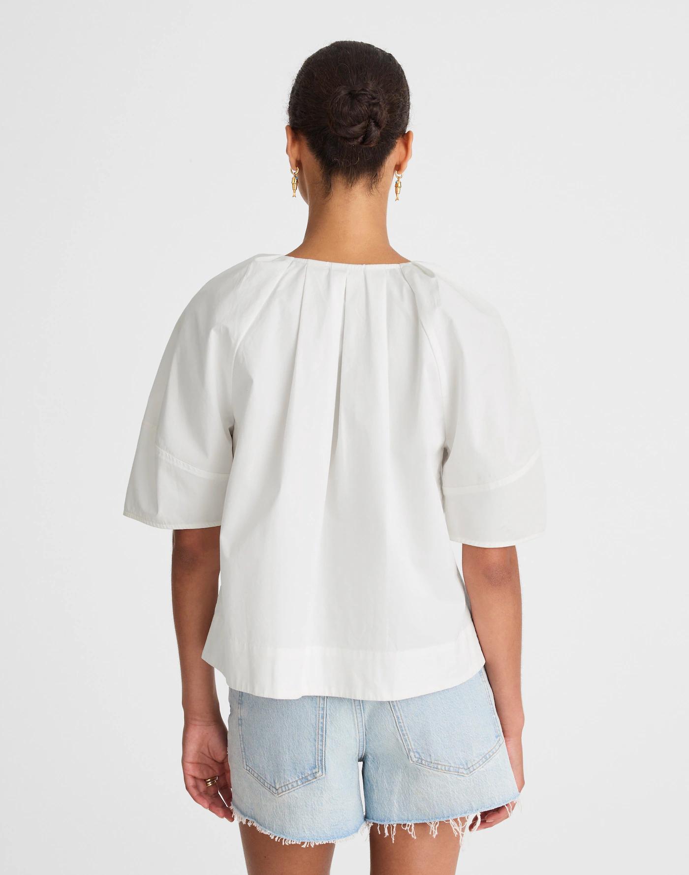 Poplin Lace-Up Top Product Image