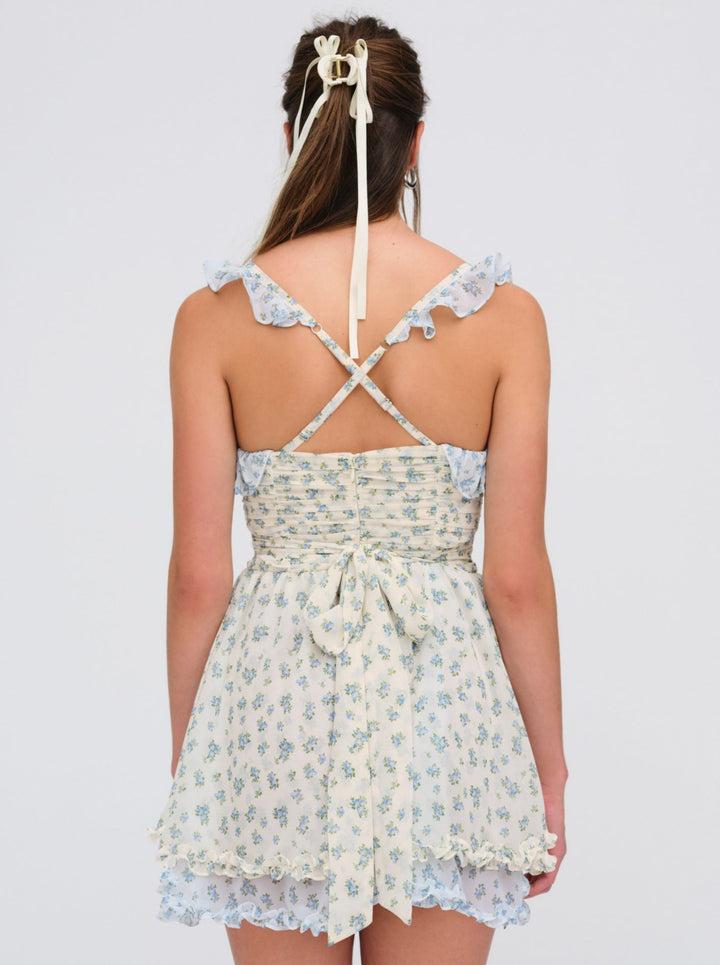 Chateau Mini Dress — Blue Product Image