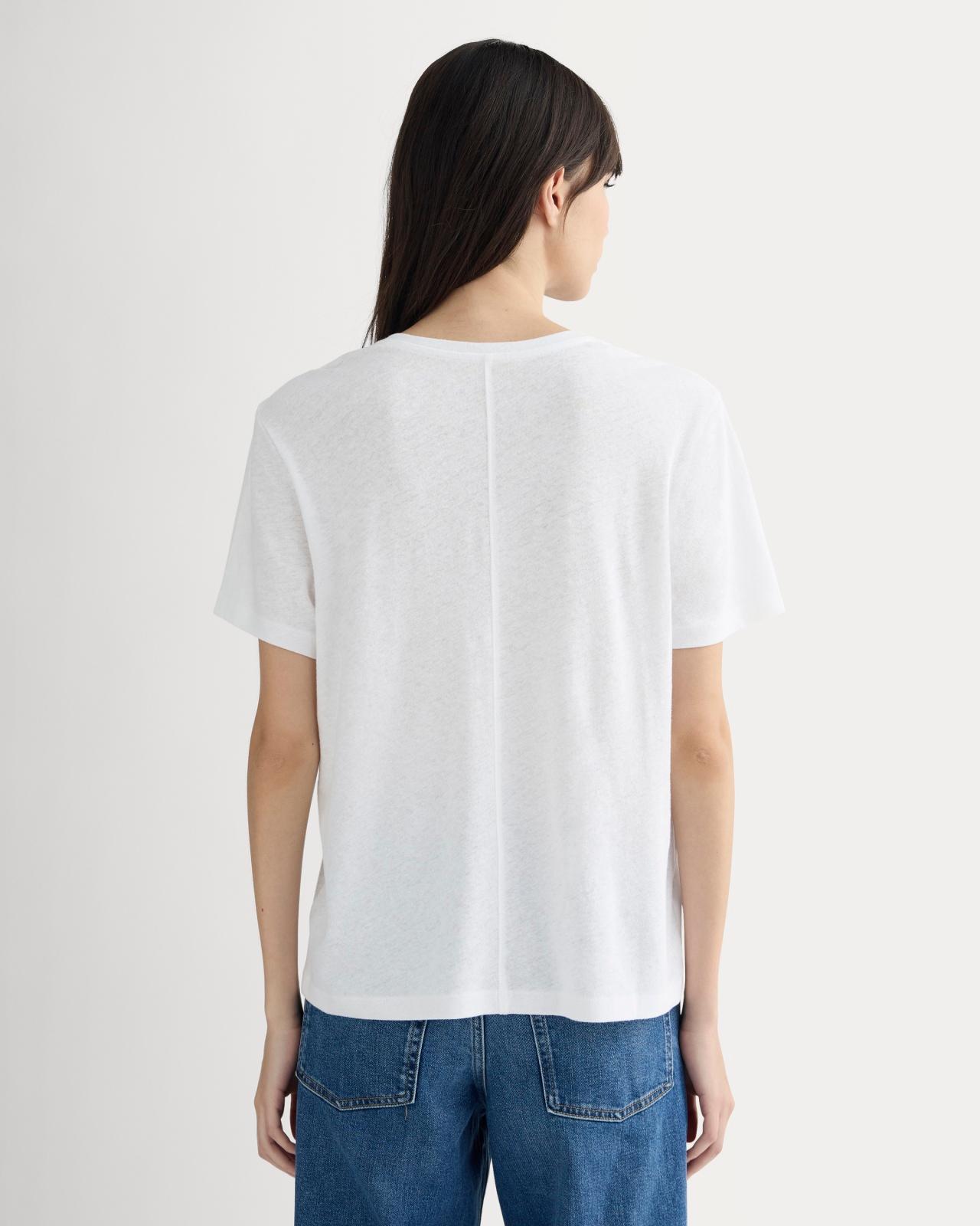 Womens Slouchy V-Neck T-Shirt in Cotton Linen by Everlane Product Image