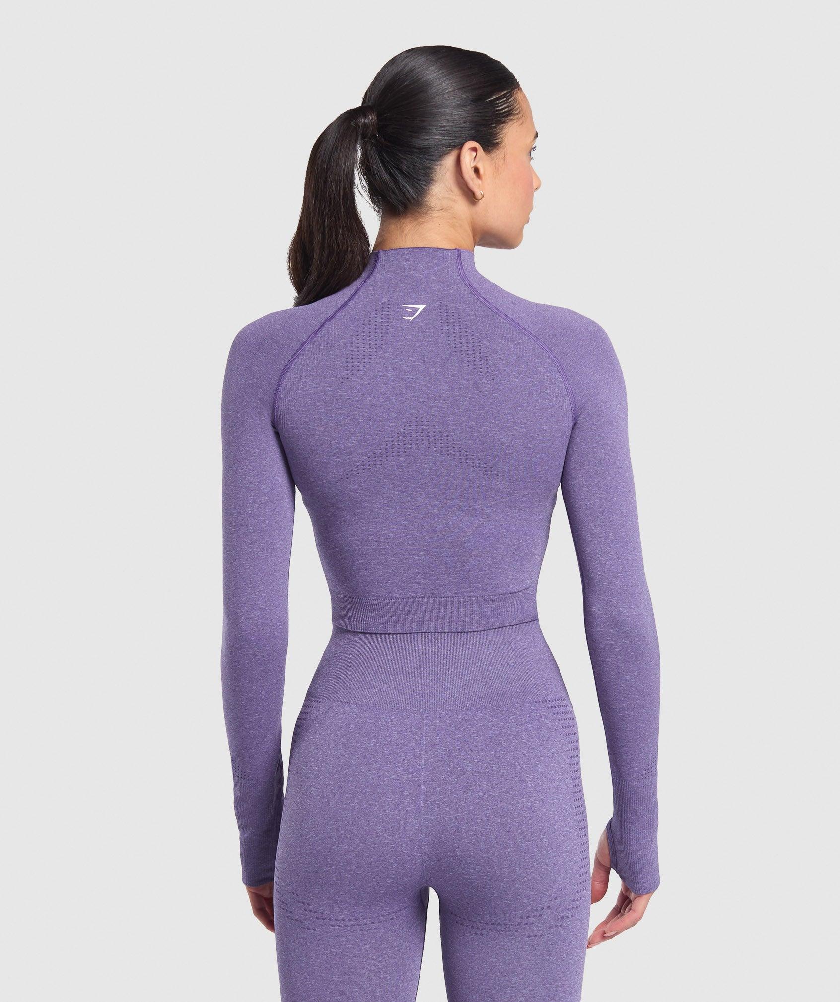 Gymshark Vital Midi Zip Up Jacket - Functional Purple/Marl Female Product Image