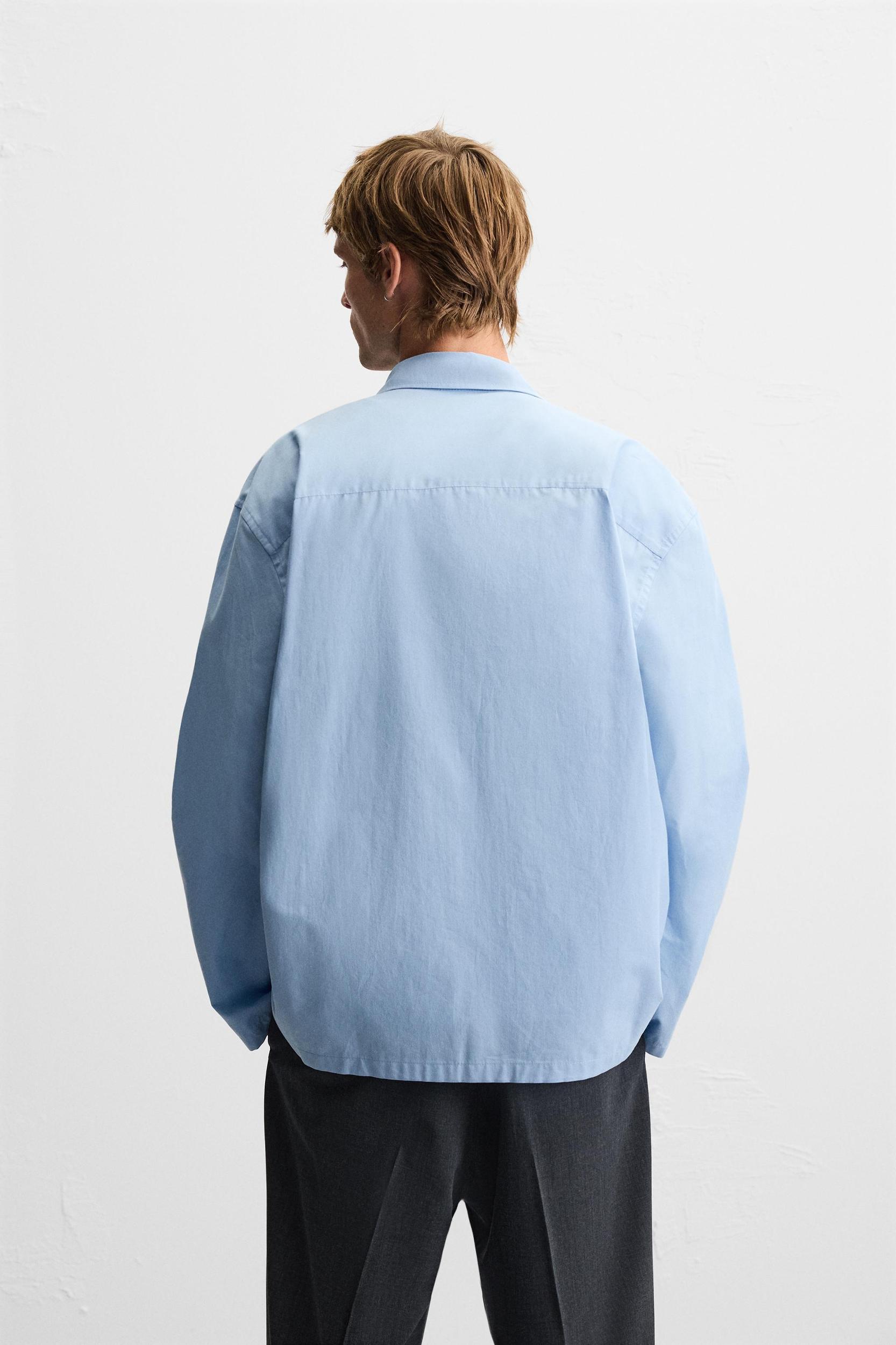 RELAXED FIT PLEATED SHIRT Product Image