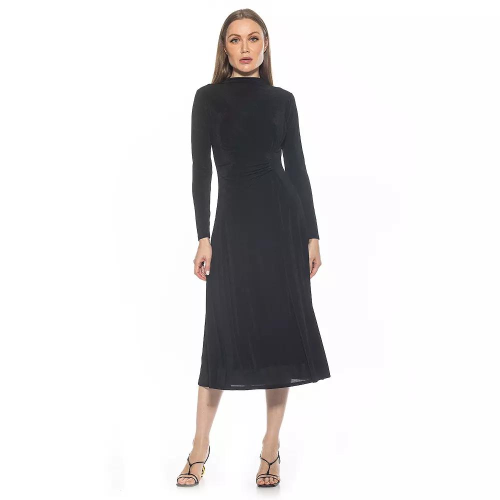 Women's ALEXIA ADMOR Marla Draped Long Sleeve Maxi Dress,  Product Image