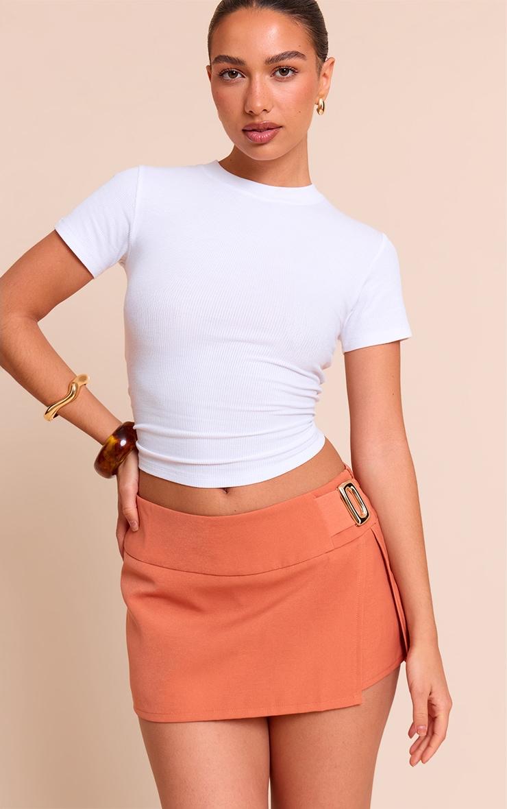 Apricot Trim Detail Mini Skort Product Image