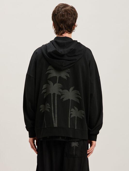 PALMS ZIPPED HOODY VINTAGE BLACK - VINTA Product Image