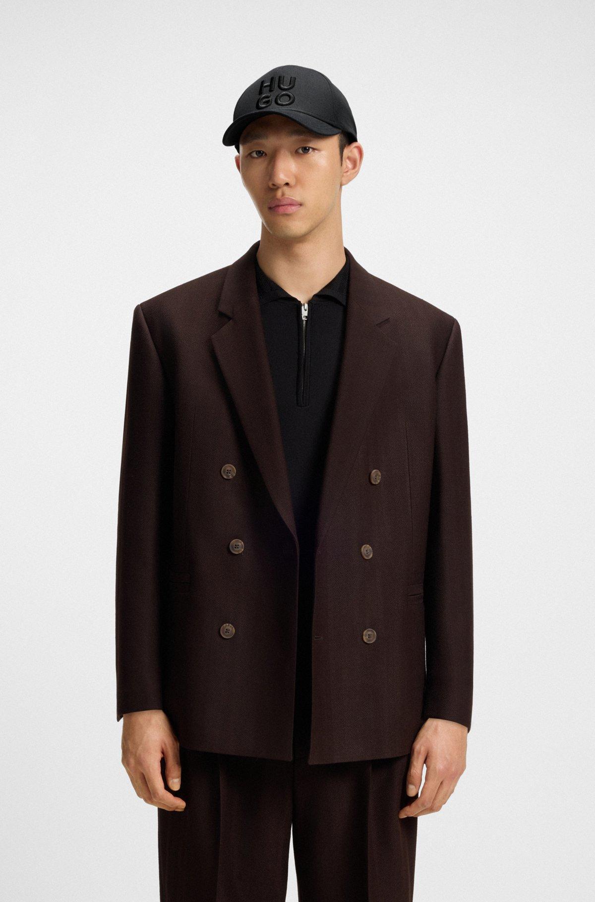 HUGO - Cotton-twill cap with embroidered logo - Black Product Image