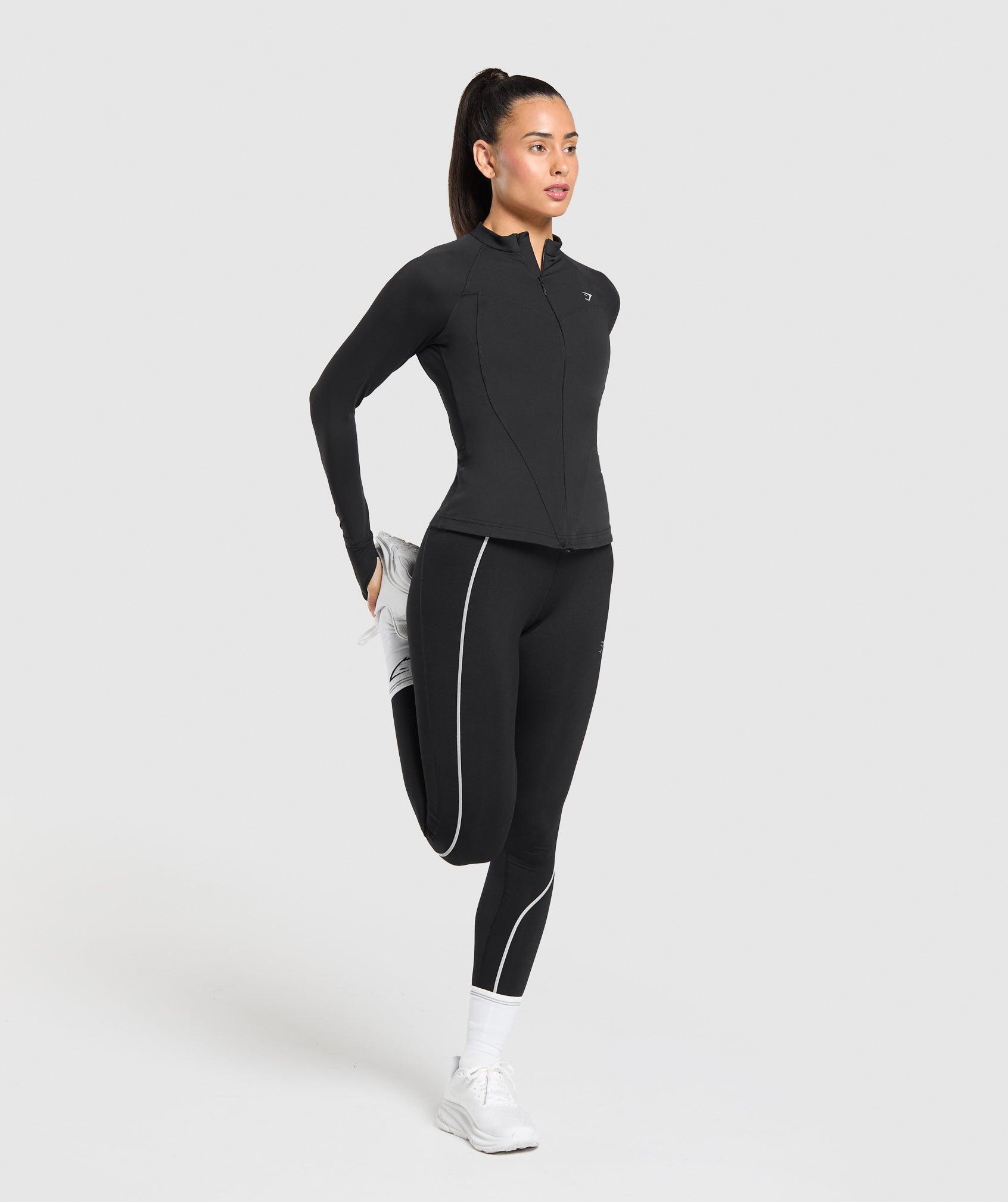 Gymshark Running Full Zip Jacket - Black Female Product Image