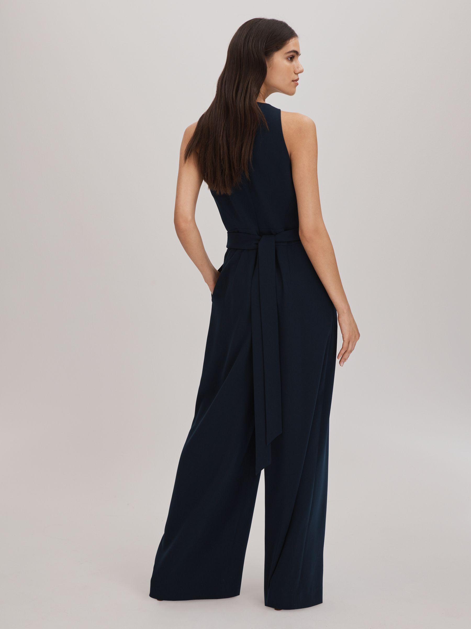 Florere Wide Leg Jumpsuit in Navy Product Image