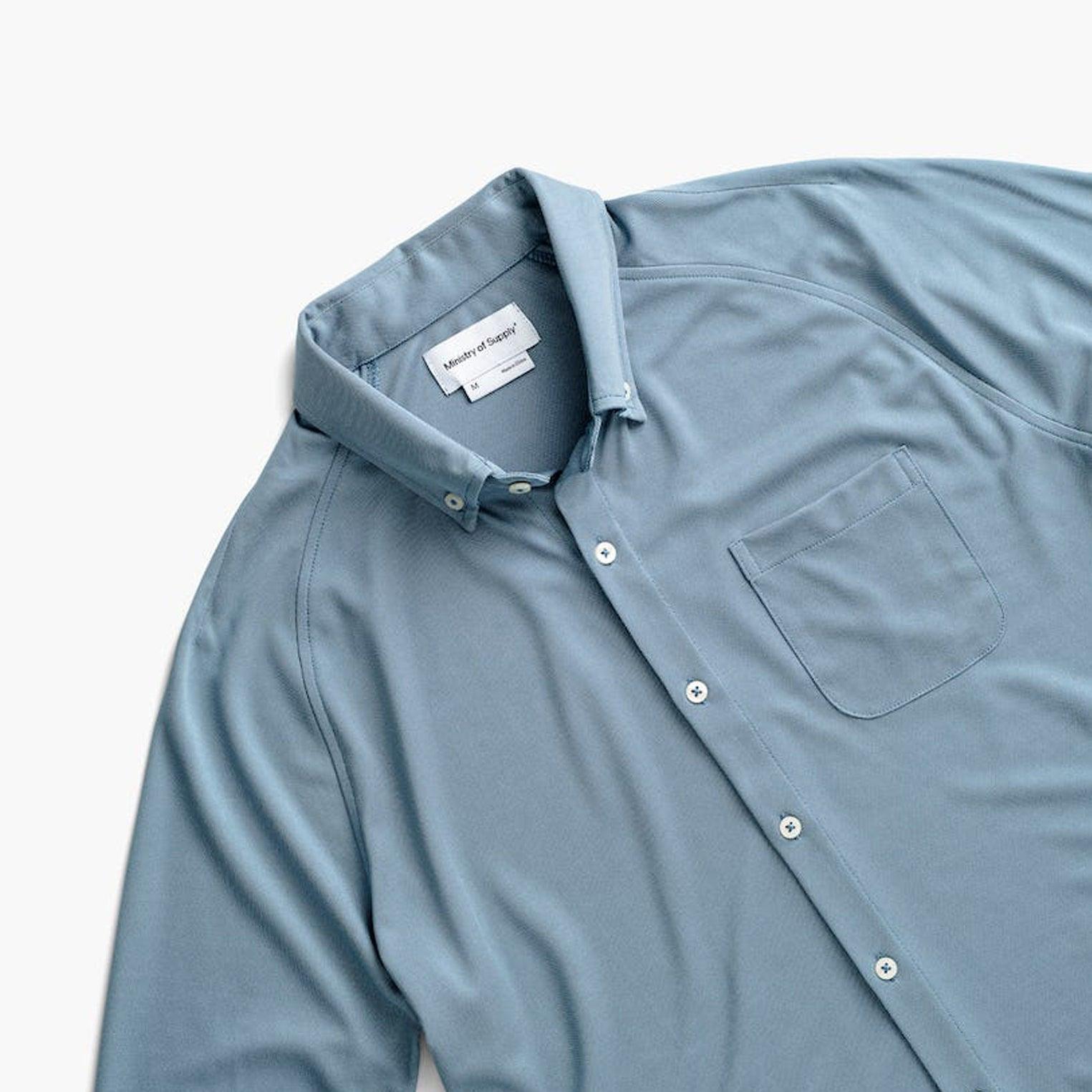 Men's Apollo Raglan Sport Shirt - Atlantic Blue Oxford Male Product Image