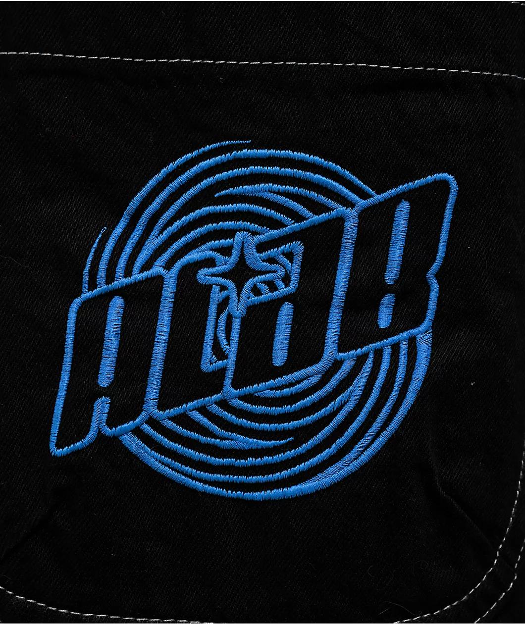 Empyre Ultra Wide Dark Blue Skate Jean Shorts Product Image