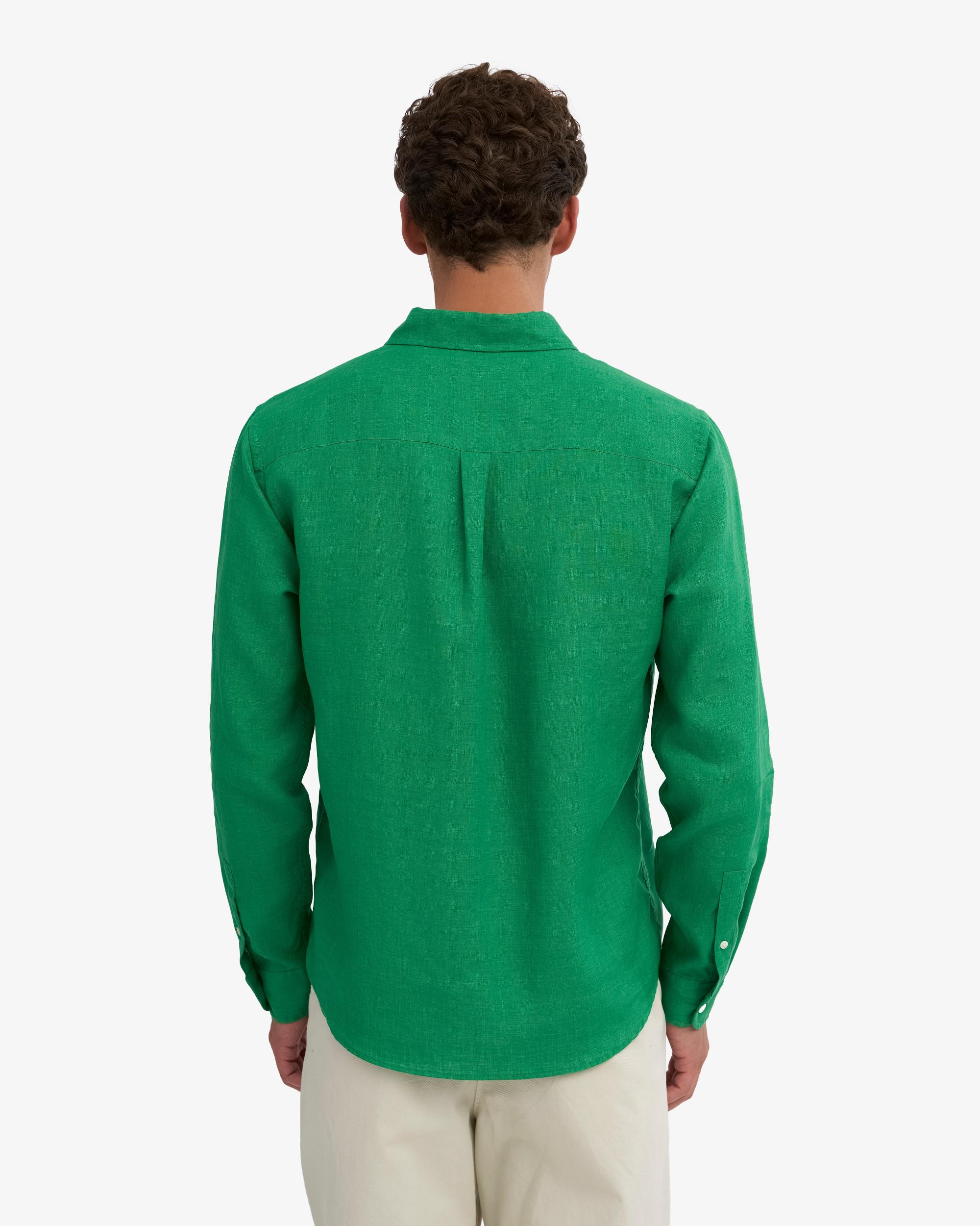 Linen Shirt - Kelly Green Product Image