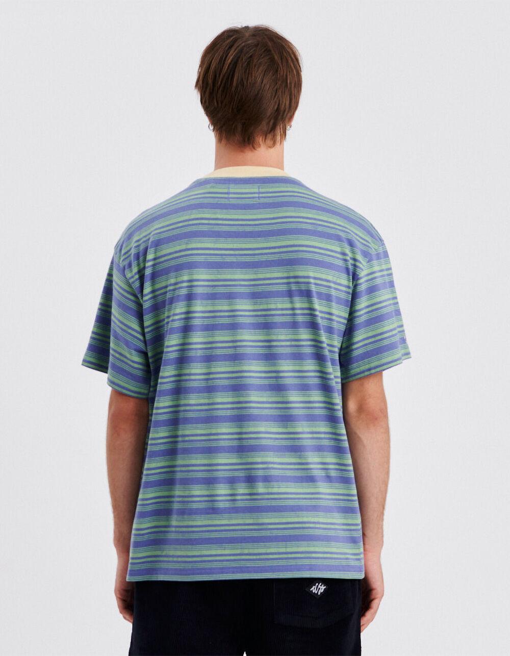 THE CRITICAL SLIDE SOCIETY Bone Yard Mens Stripe Pocket Tee - BLUE Product Image