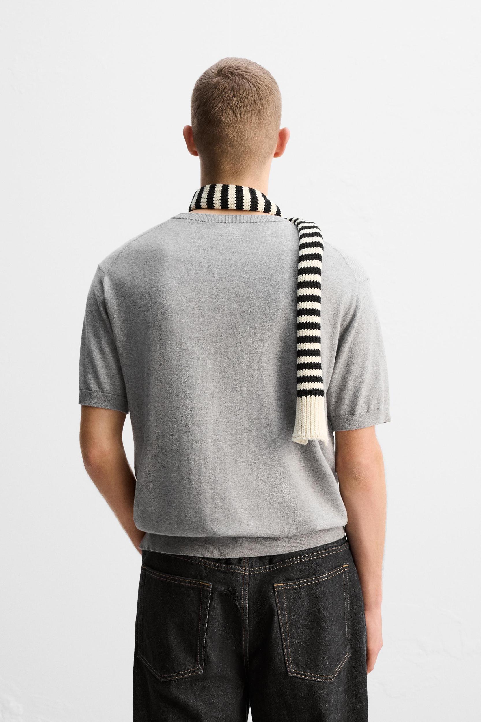 LIMITED EDITION COTTON BLEND KNIT T-SHIRT Product Image