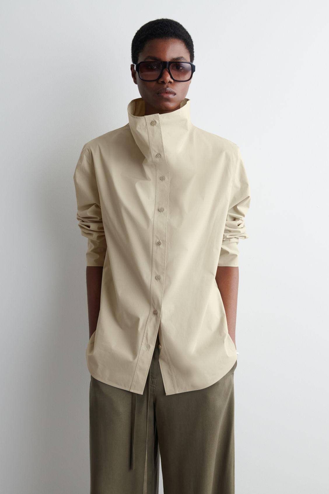 RELAXED FUNNEL-NECK SHIRT Product Image