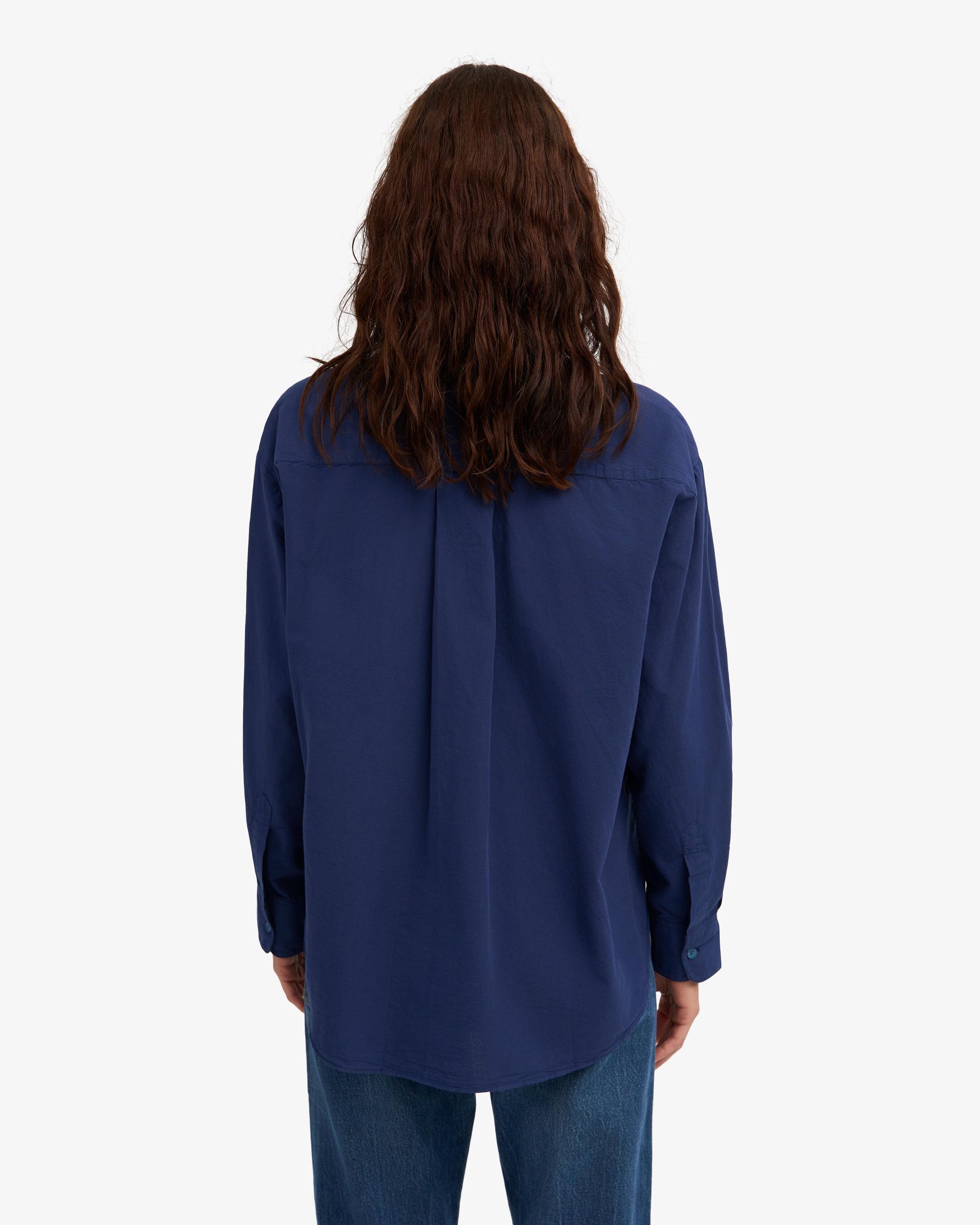 Organic Oversized Shirt - Marine Blue Product Image