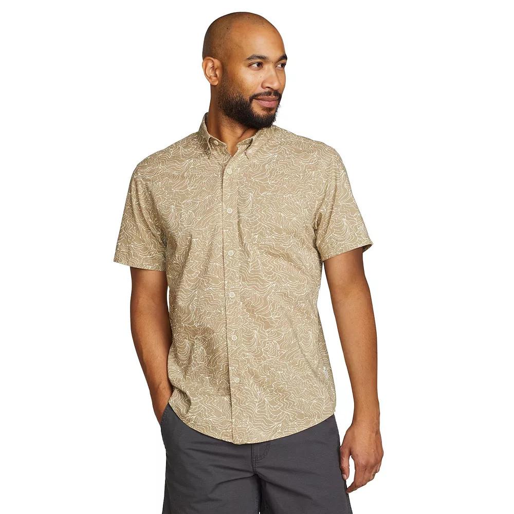 Men's Eddie Bauer Baja Print Short Sleeve Button-Down Shirt,  Product Image