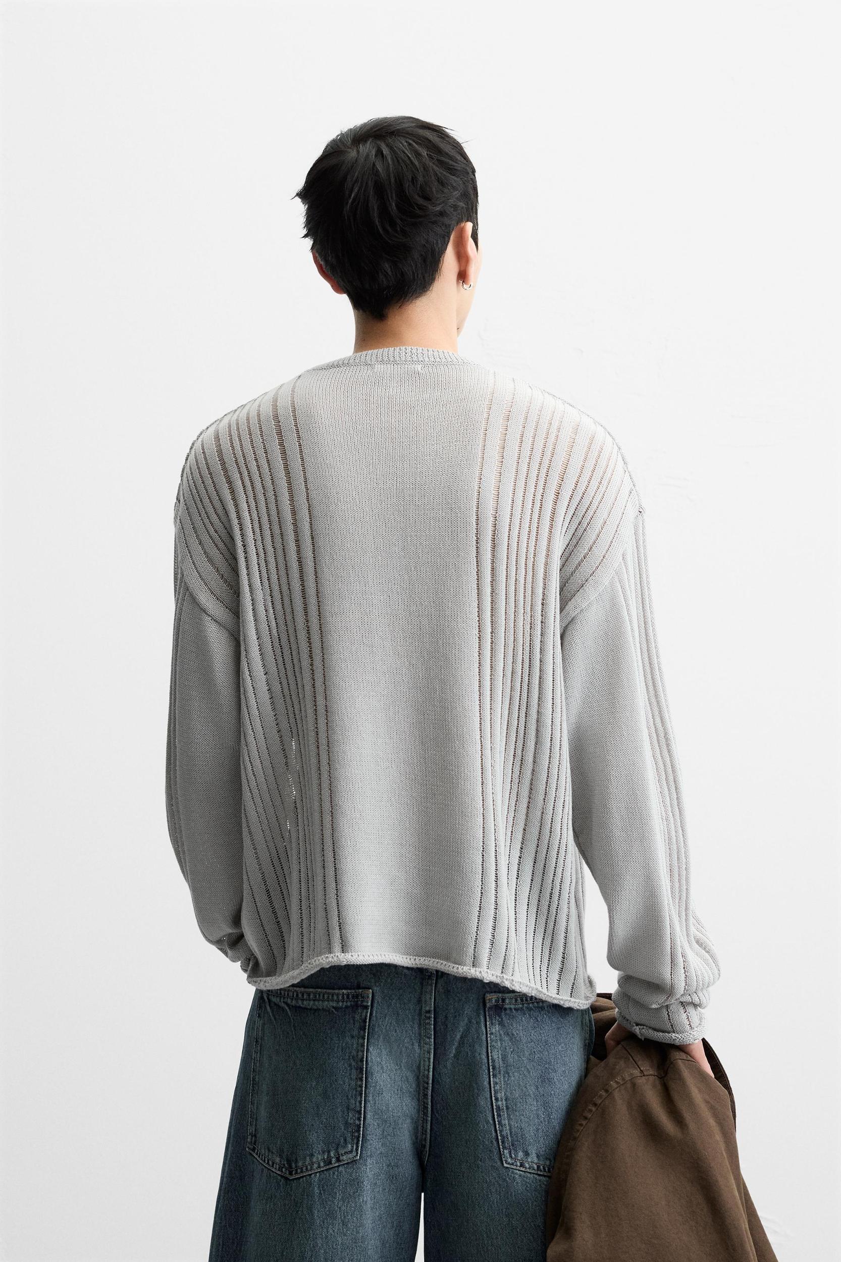 STRUCTURED OPENWORK SWEATER Product Image