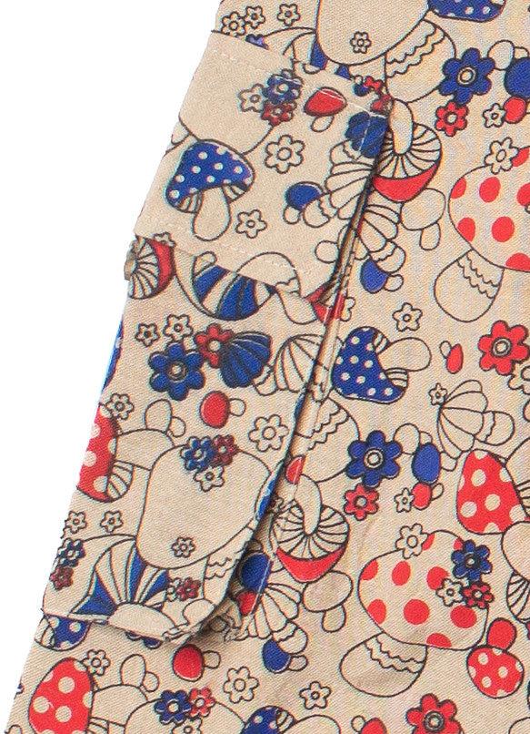 Red & Blue Mushroom Floral Cargo Pants Product Image