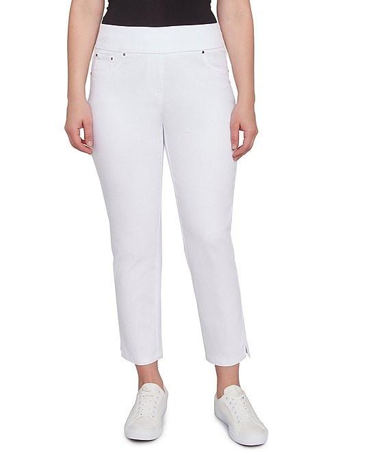 Ruby Rd. Straight Slim Pull-On Denim Ankle Jeans Product Image