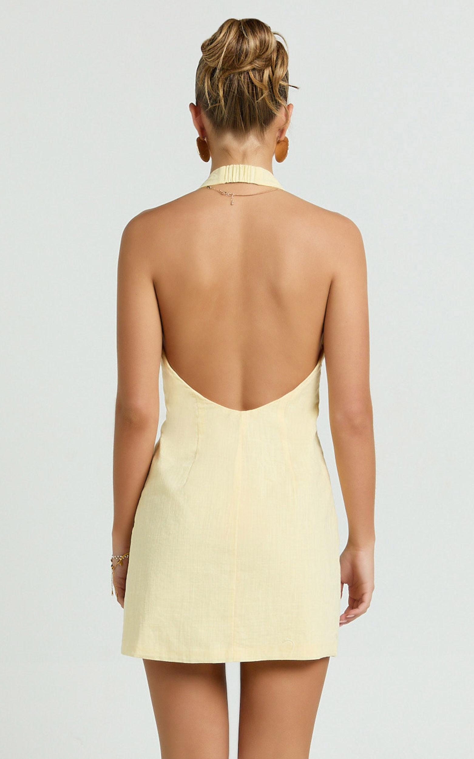 Runaway The Label - Halzie Mini Dress in Lemon Product Image