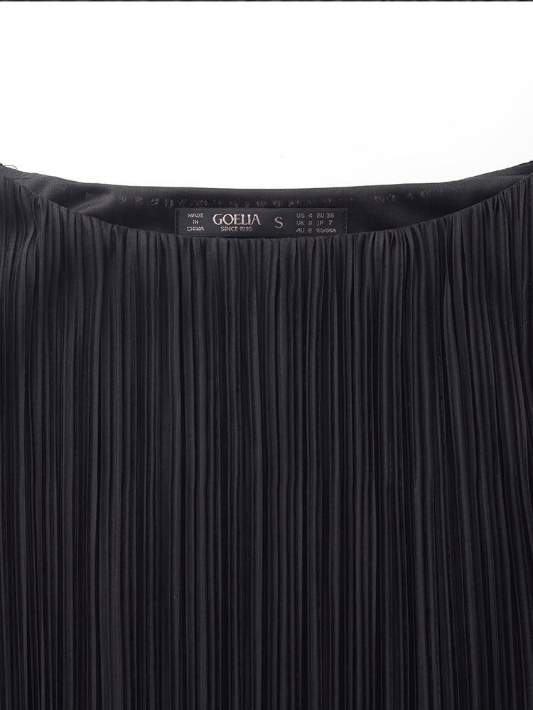 Tiered Ruffle Hem Women Pleated Mini Dress Product Image