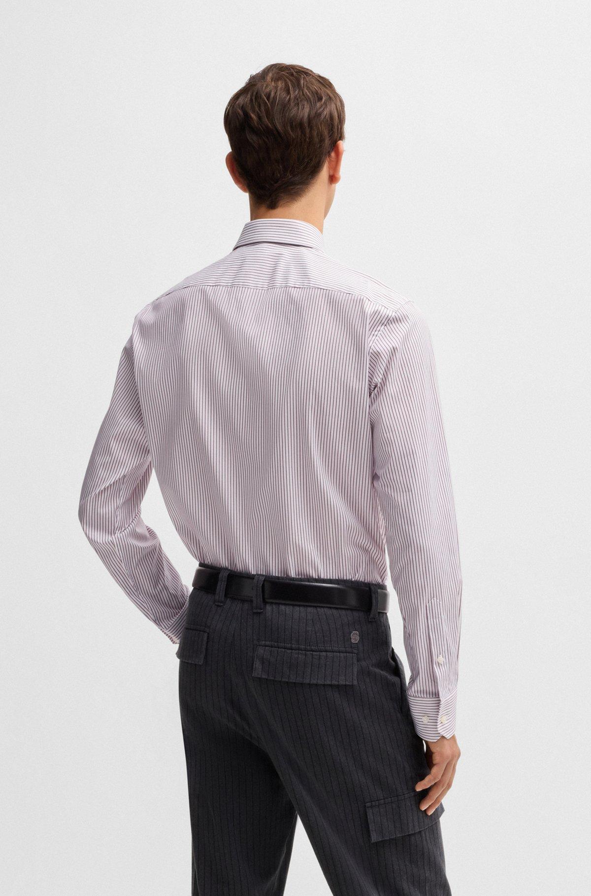 Regular-fit shirt in easy-iron stretch cotton Product Image