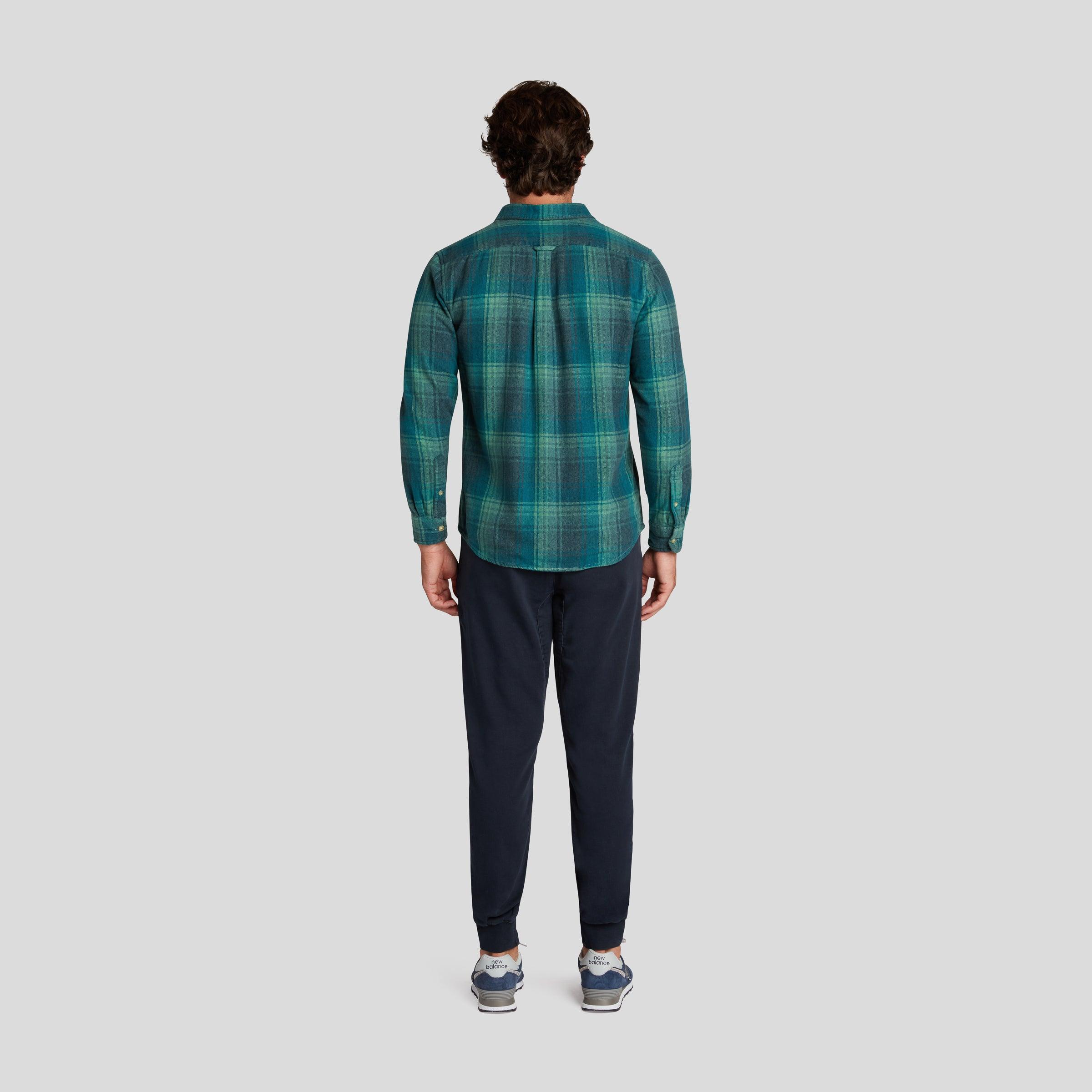 Palisades 3 Ply Jaspe Flannel - Verdant Green Plaid (Final Sale) Product Image