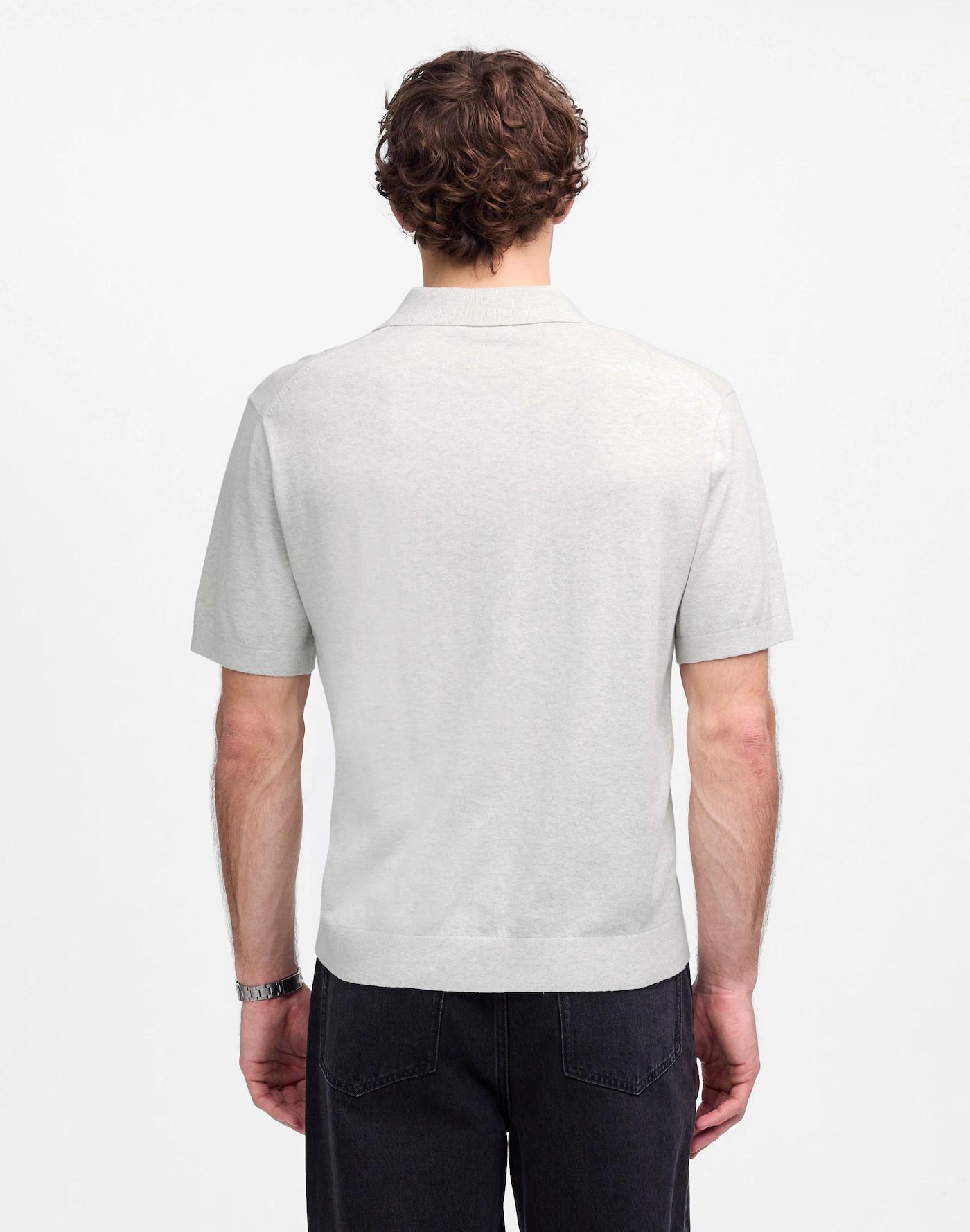 Three-Button Sweater Polo Shirt Product Image