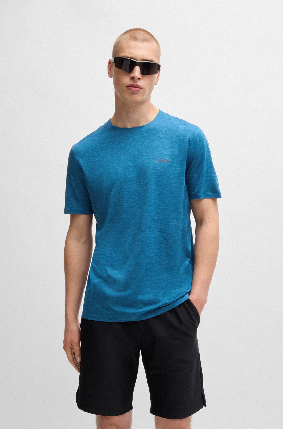 Quick-dry stretch-jersey T-shirt with decorative reflective artwork Product Image