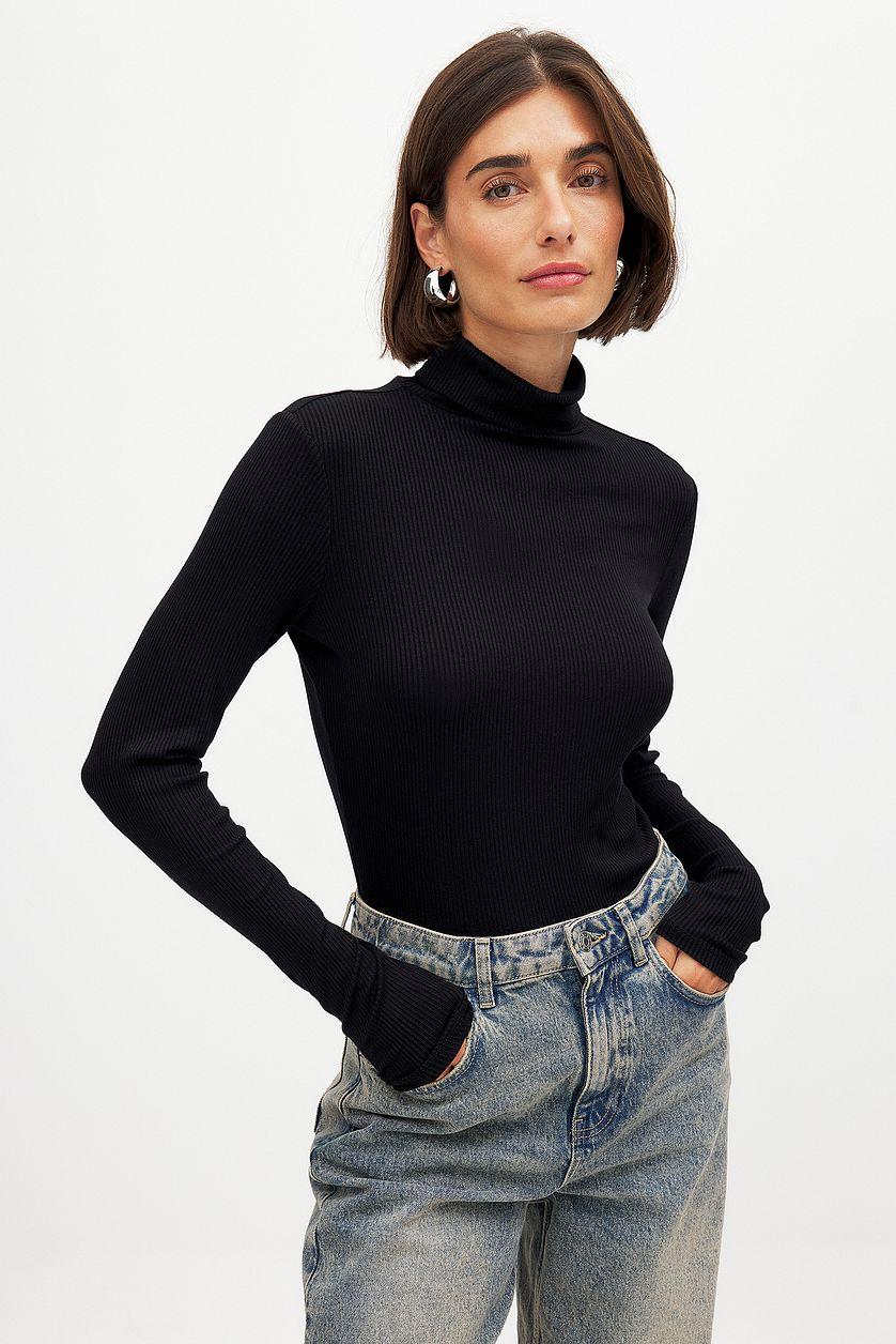Long Sleeve Roll Neck Top Product Image