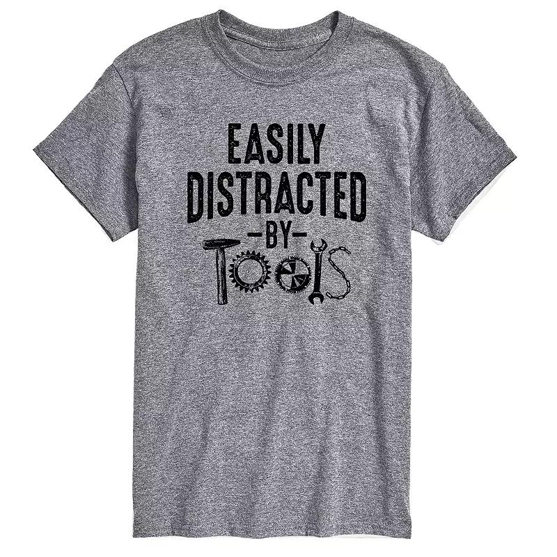 Big & Tall Easily Distracted By Tools Graphic Tee, Men's,  Product Image