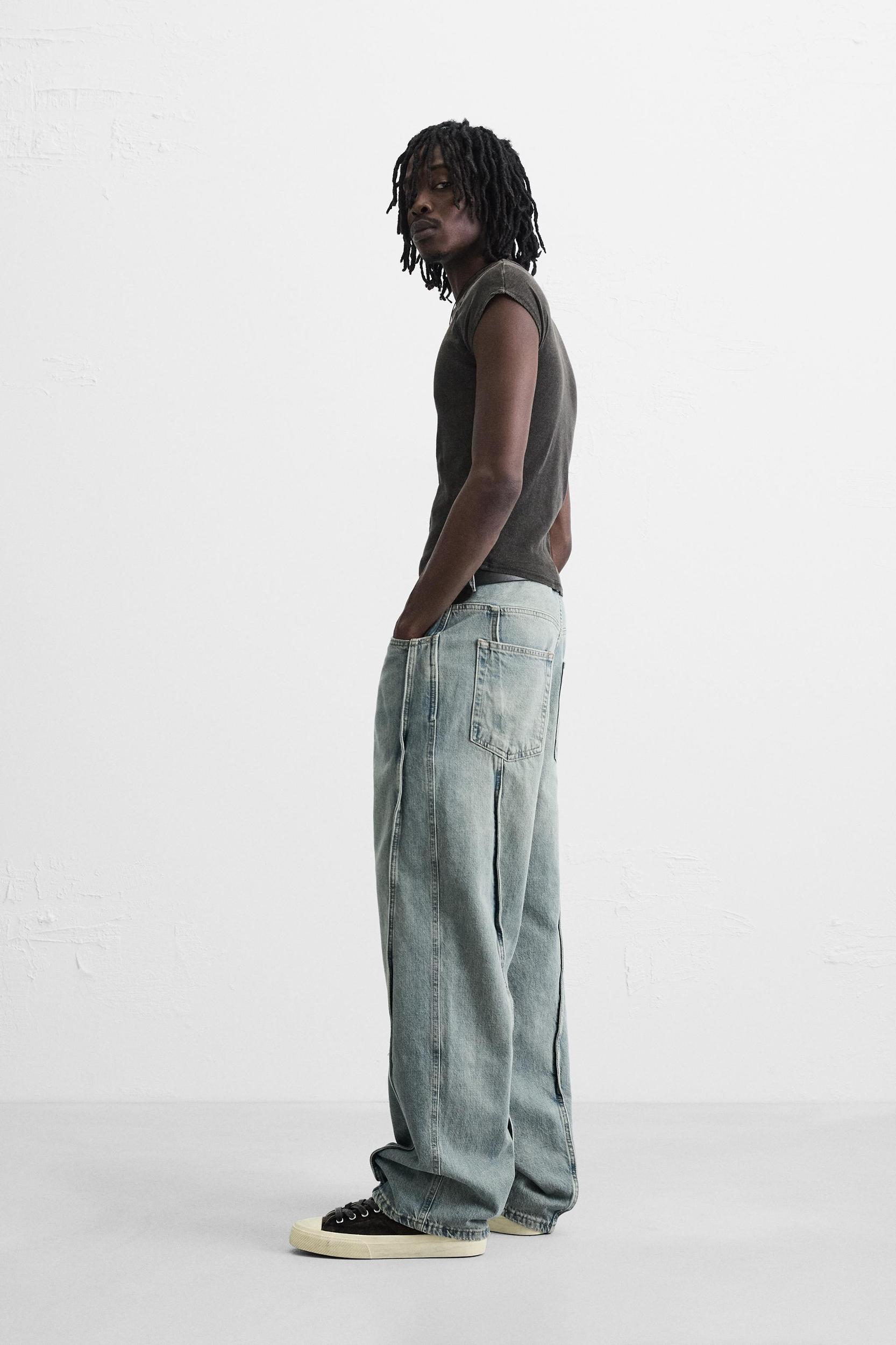 SEAMED BAGGY FIT JEANS Product Image
