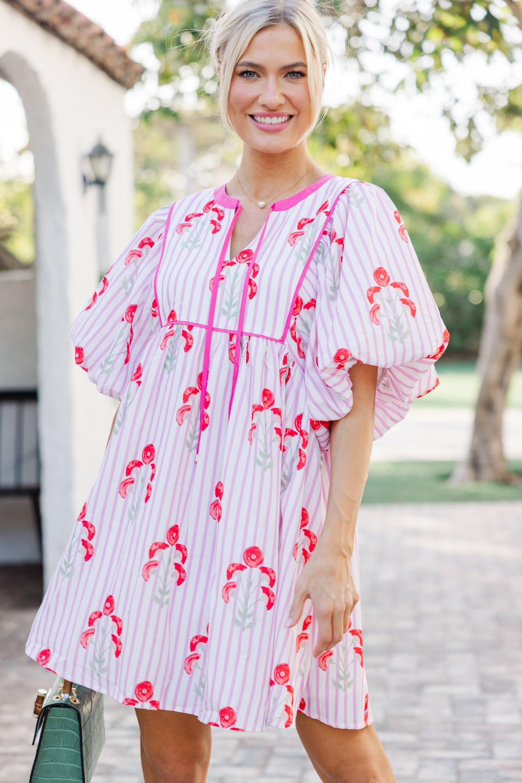 The Evolution Pink Floral Dress Female Product Image