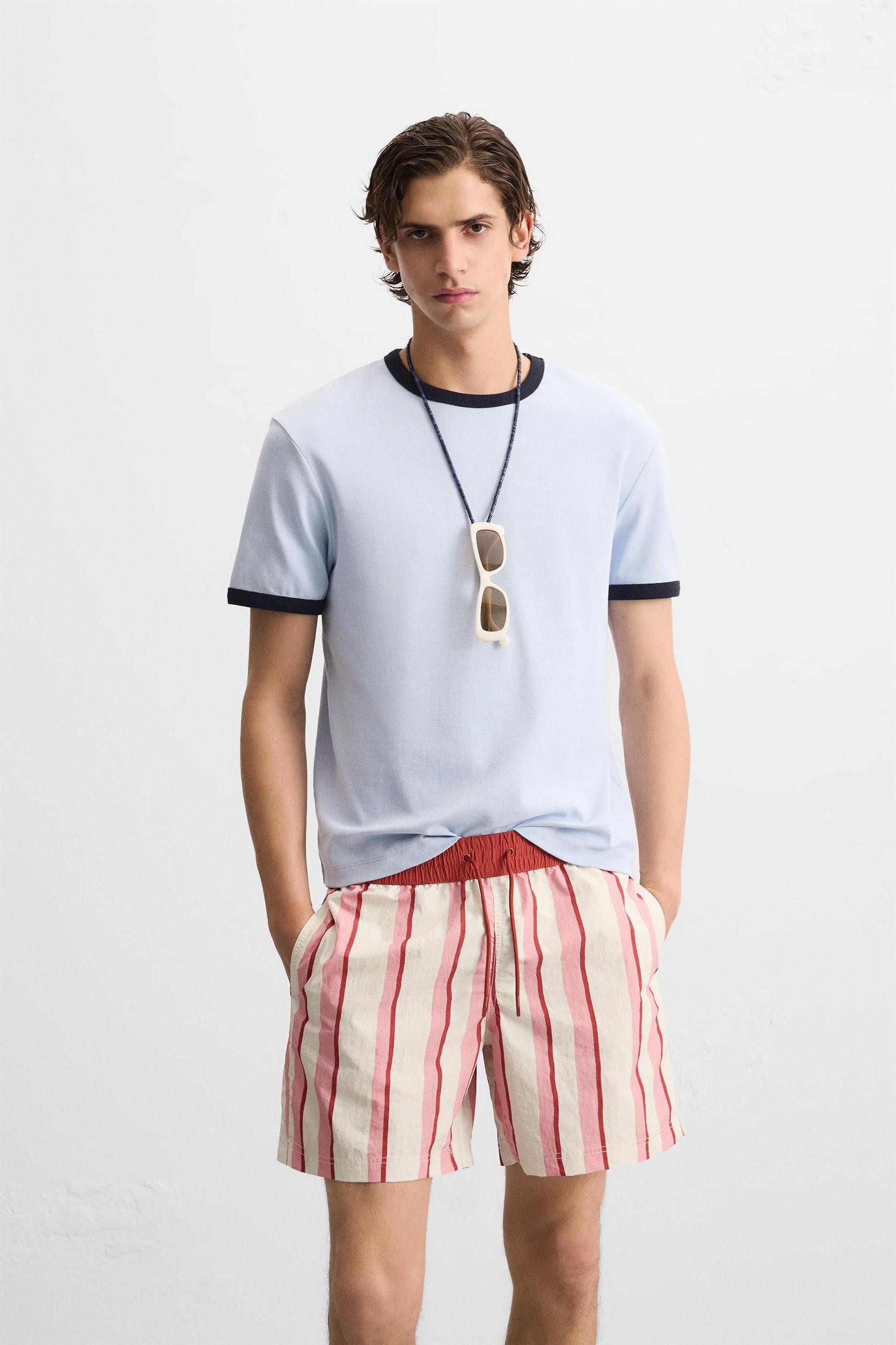 STRIPED LONG SWIMSUIT Product Image