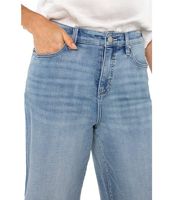 Liverpool Los Angeles Petite Size Stride High Rise Wide Leg Cropped Jeans Product Image