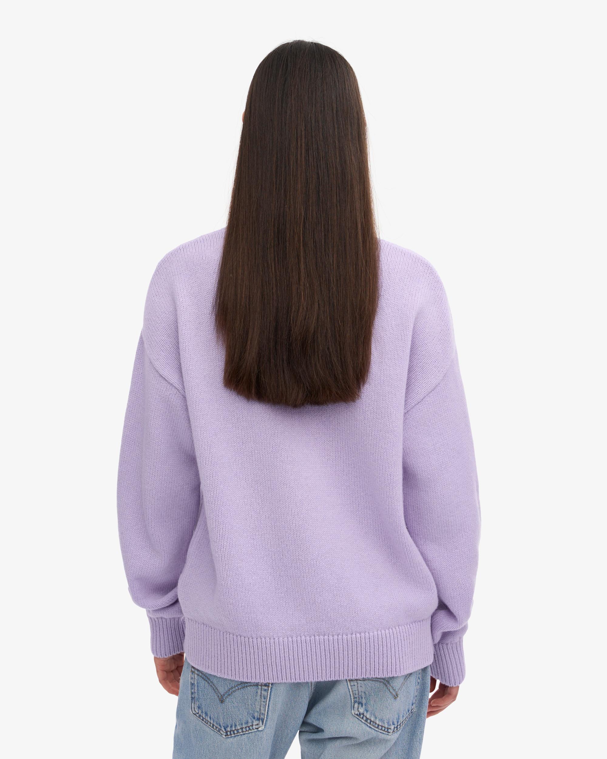Oversized Merino Wool Crew - Soft Lavender Product Image