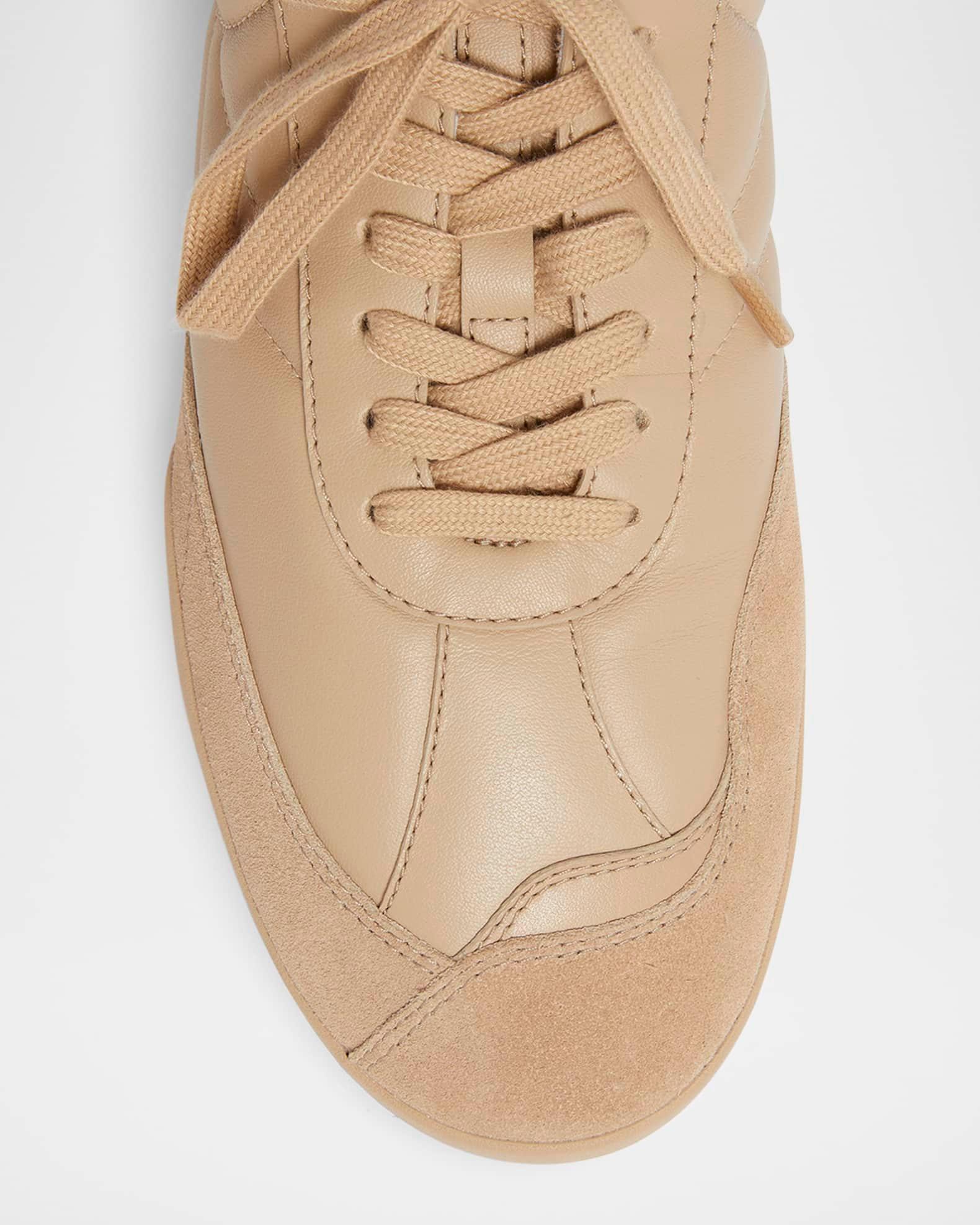 Kick Low-Top Mixed Leather Sneakers Product Image