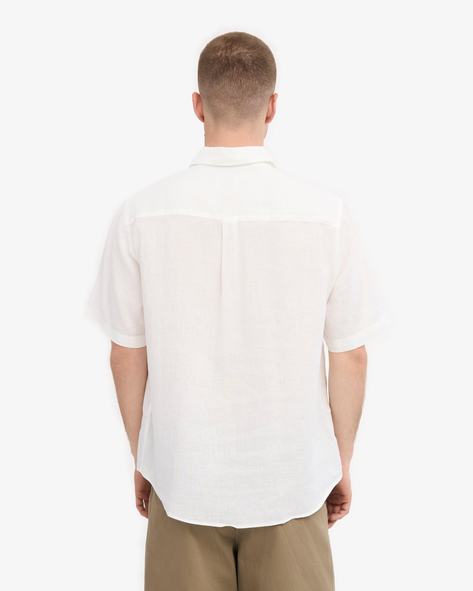 Linen SS Shirt - Optical White Product Image