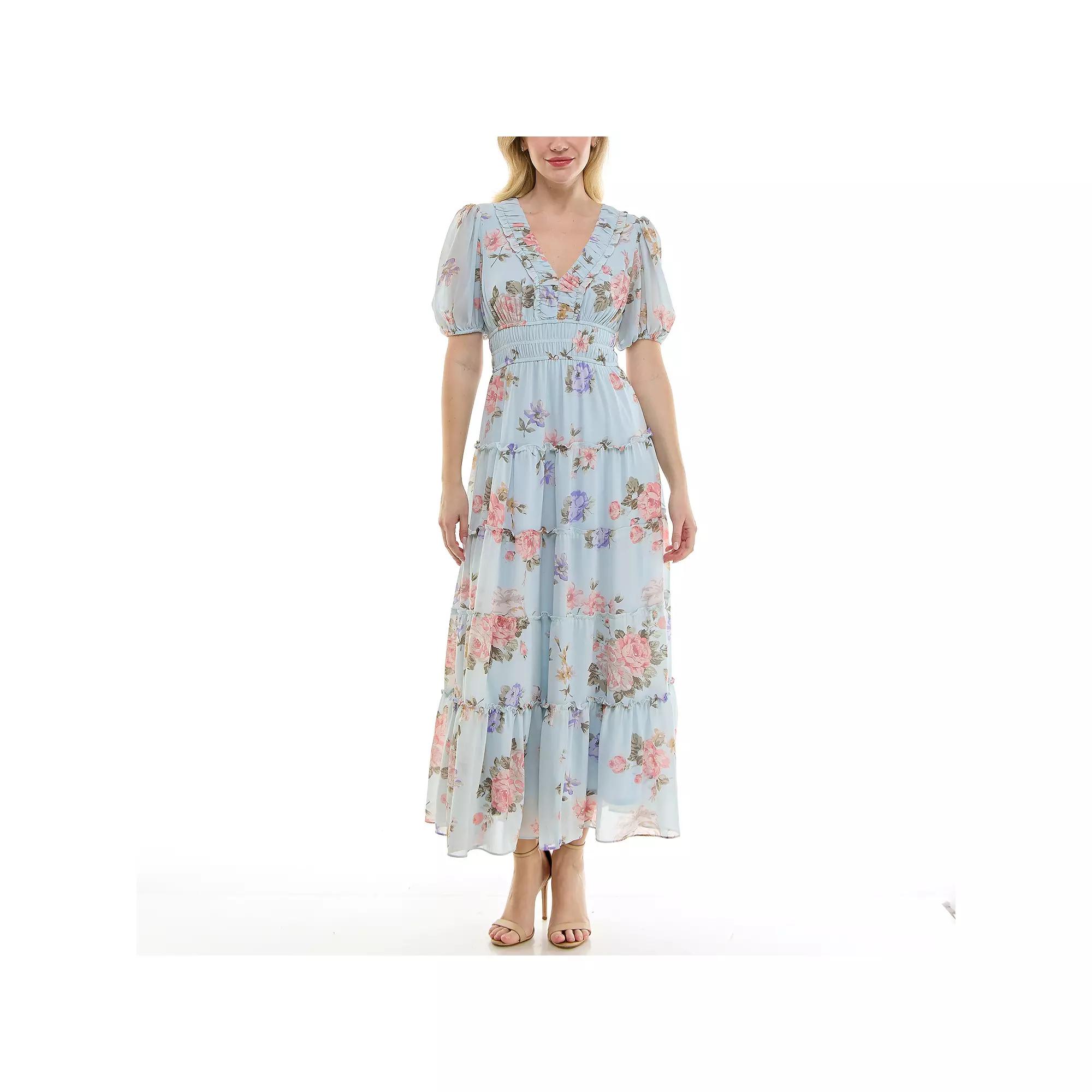 Women's Maison Tara Romantic Floral Maxi Dress, Size: 8 Product Image