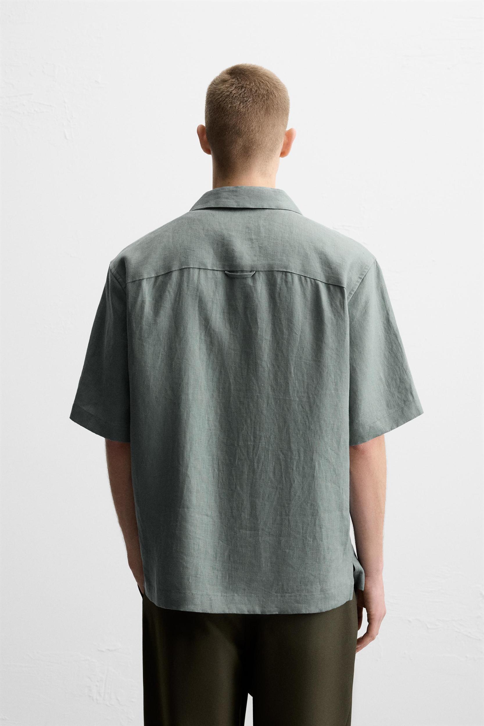 100% LINEN RELAXED FIT SHIRT Product Image