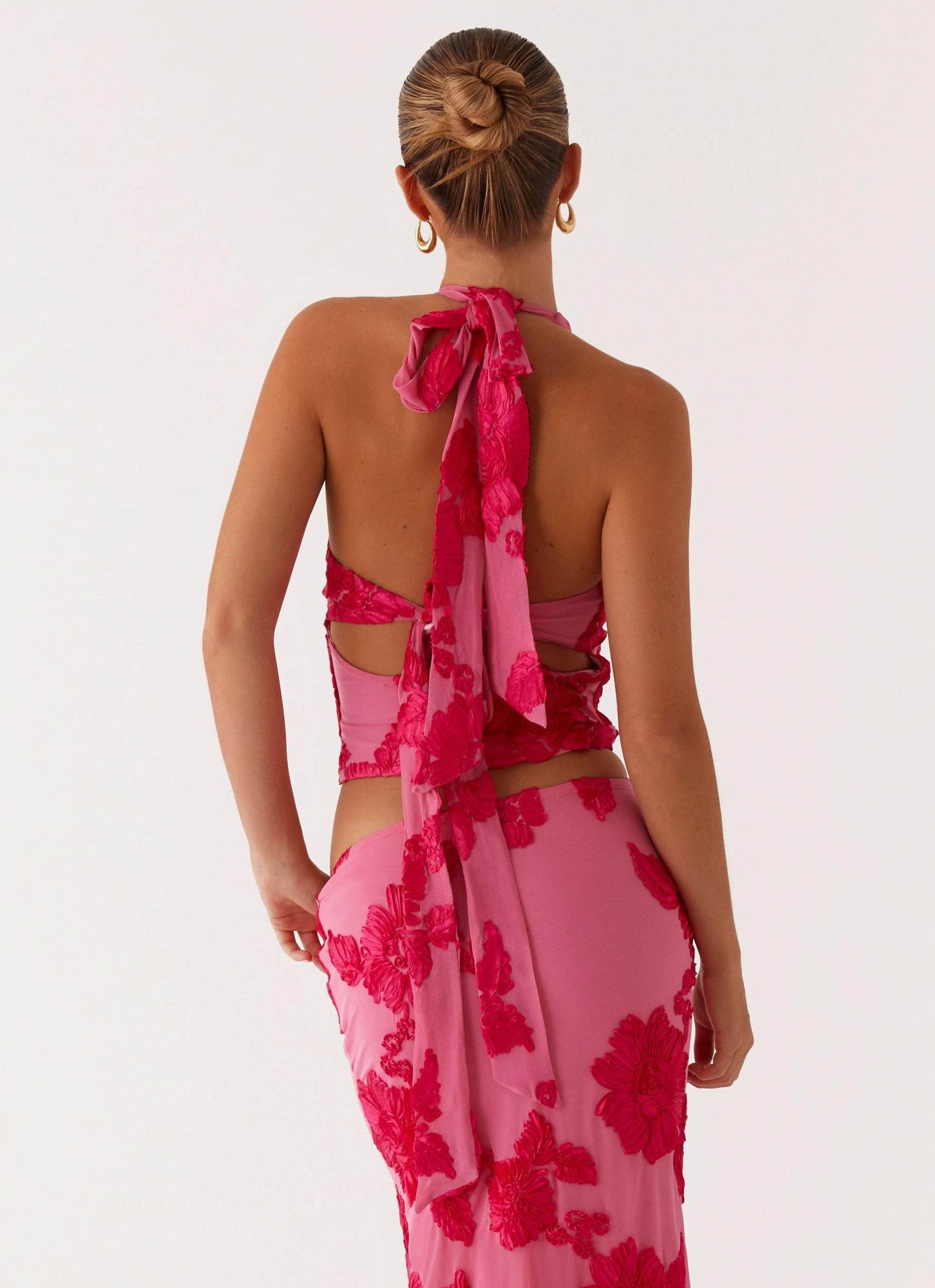 Radiate Halterneck Top - Pink Product Image