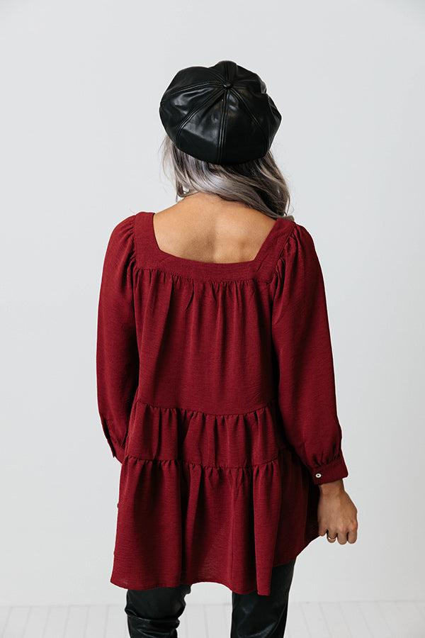 Twilight Tales Shift Top In Wine Product Image