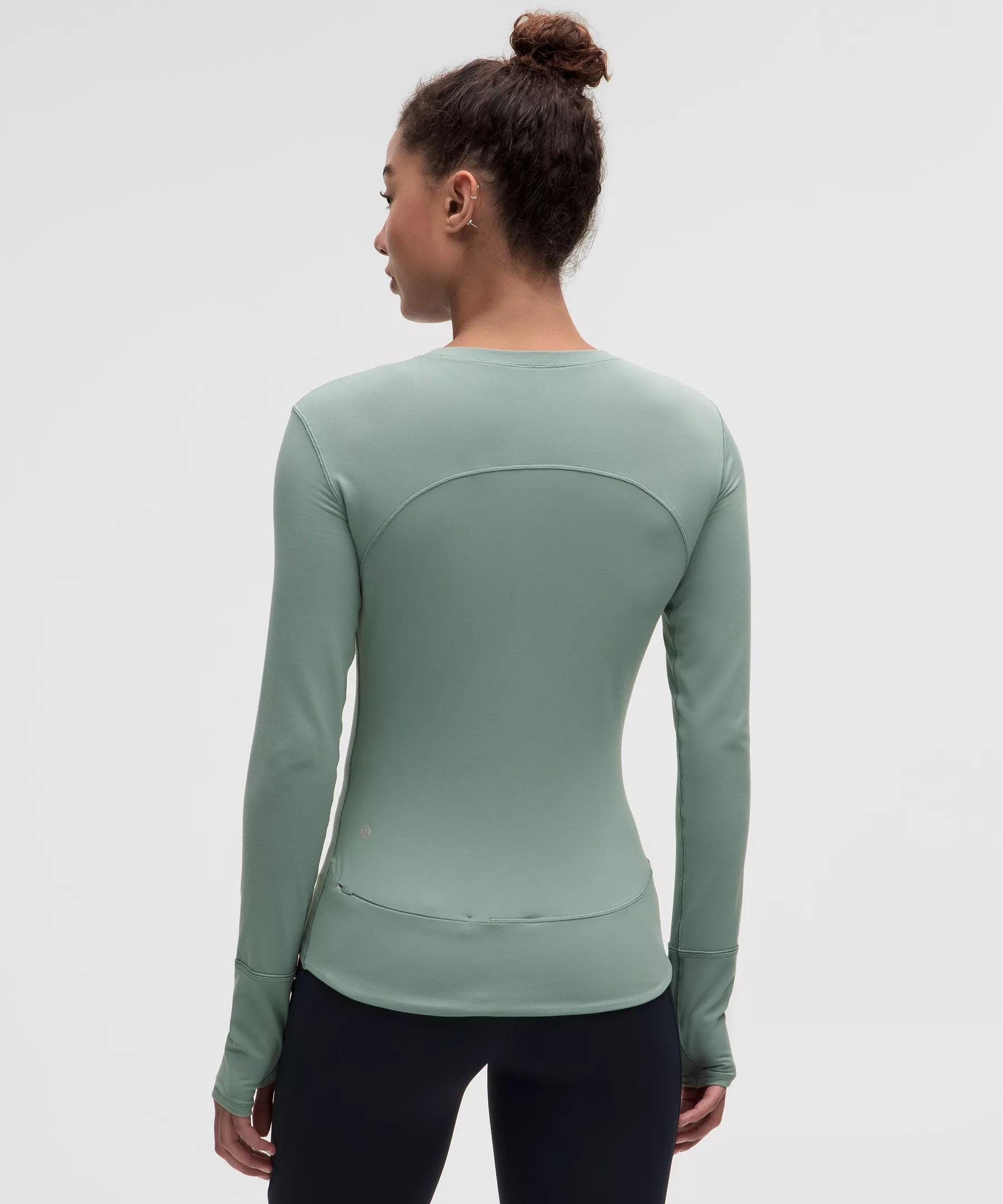 Rulu Gathered-Waist Long-Sleeve Running Top Product Image
